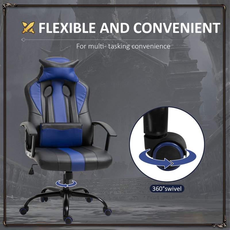 Symple Stuff Adjustable Ergonomic Swiveling PC Racing Game Chair